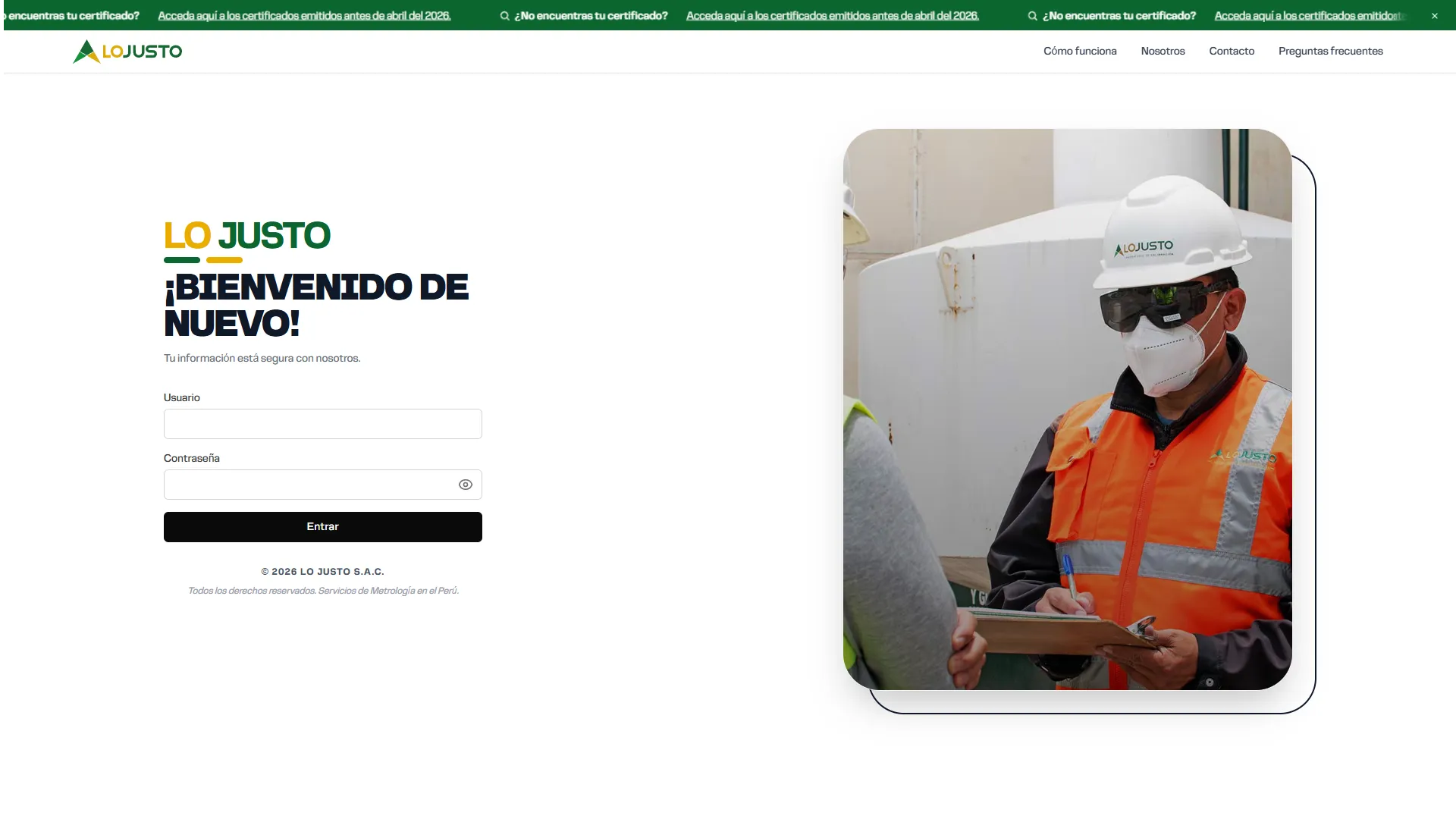 portal.lojustoapp.com - Imagen 1
